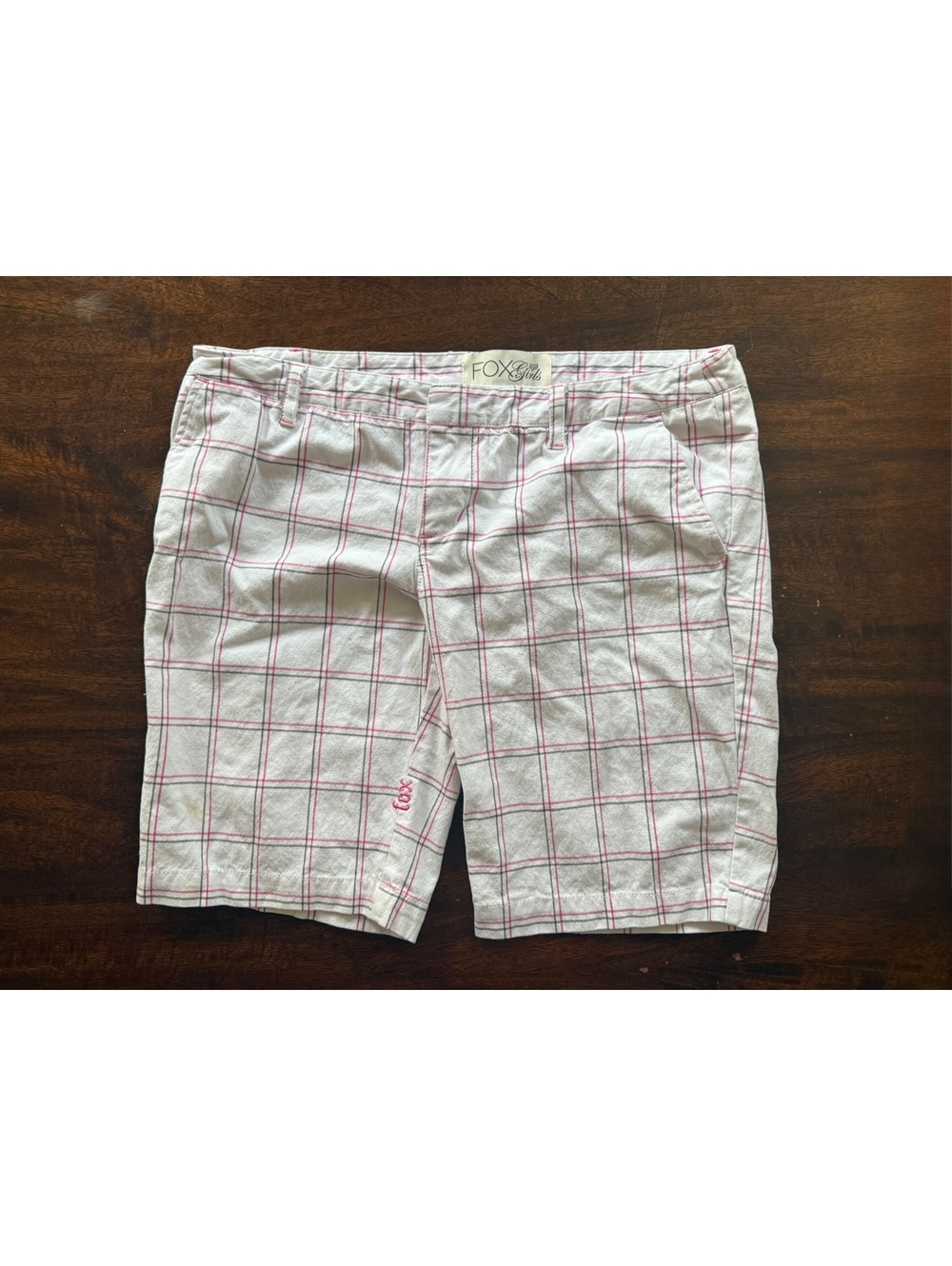 Vintage Y2K fox girls plaid shorts usa size 9 uk 12/14 aus 14